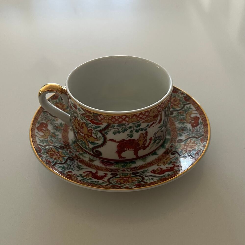 Vintage SAJI Japan Fine China Imari Royal Pheasant 9pc Set - 5 Plates & 4 Cups - Picture 3 of 16